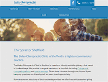 Tablet Screenshot of birleychiropractic.co.uk